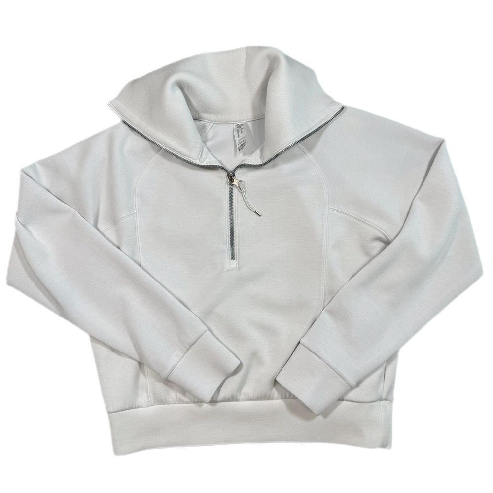 Women’s Spanx Air Essentials Half-Zip Size Xs Whi… - image 1